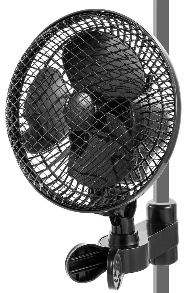 Growbox Ventilator - Clip Ventilator für Zuchtzelt - 2-stufig einstellbar - Oszillierend - Leiser Umluftventilator - Für Gewächshaus und Growzel...