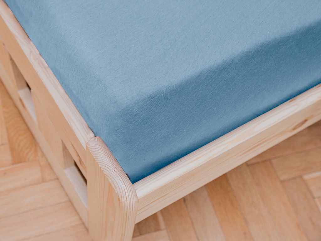 Kinderbettlaken Jersey Blau 70 x 140 cm