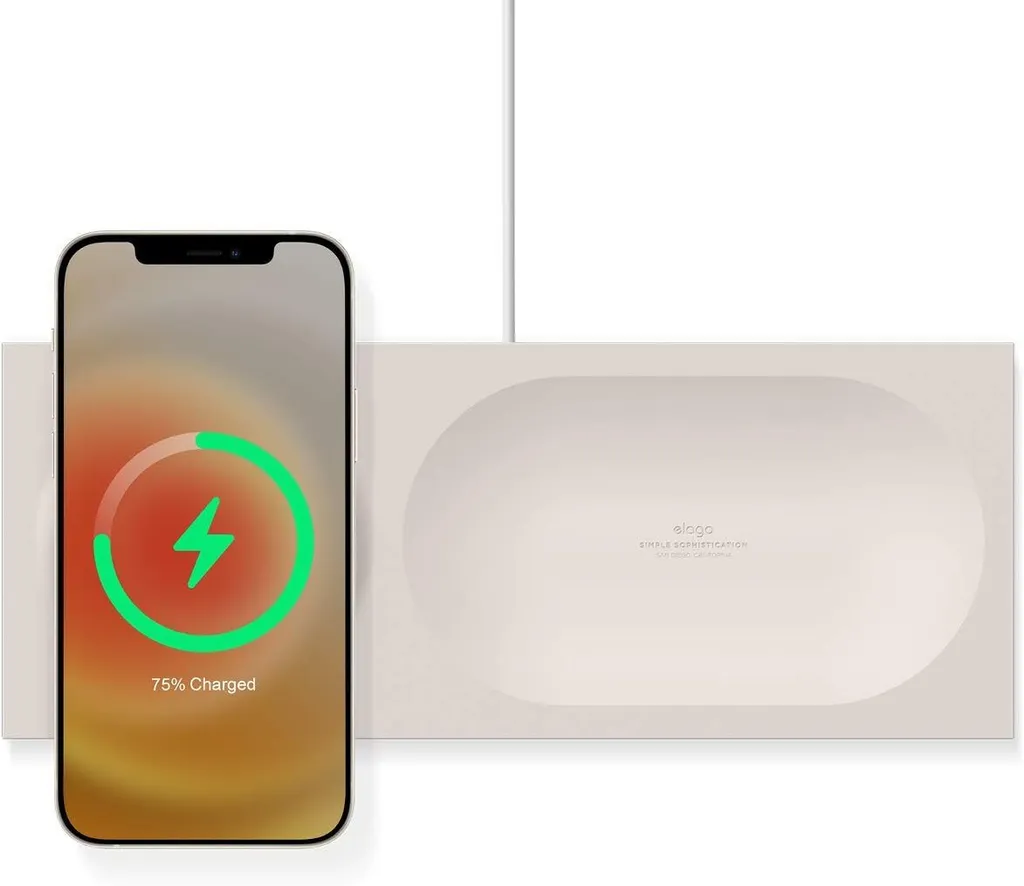 Elago MS Pad Ricarica Stone - Design Minimalista per Apple MagSafe
