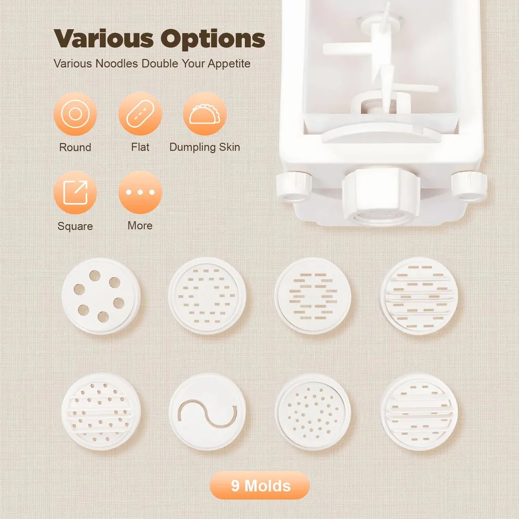 Machine automatique pour pâtes et raviolis 180W - 9 formes de découpe - 4