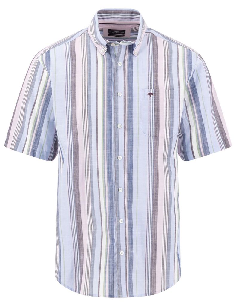 Fynch Hatton Hemd lila gestreift normale Passform