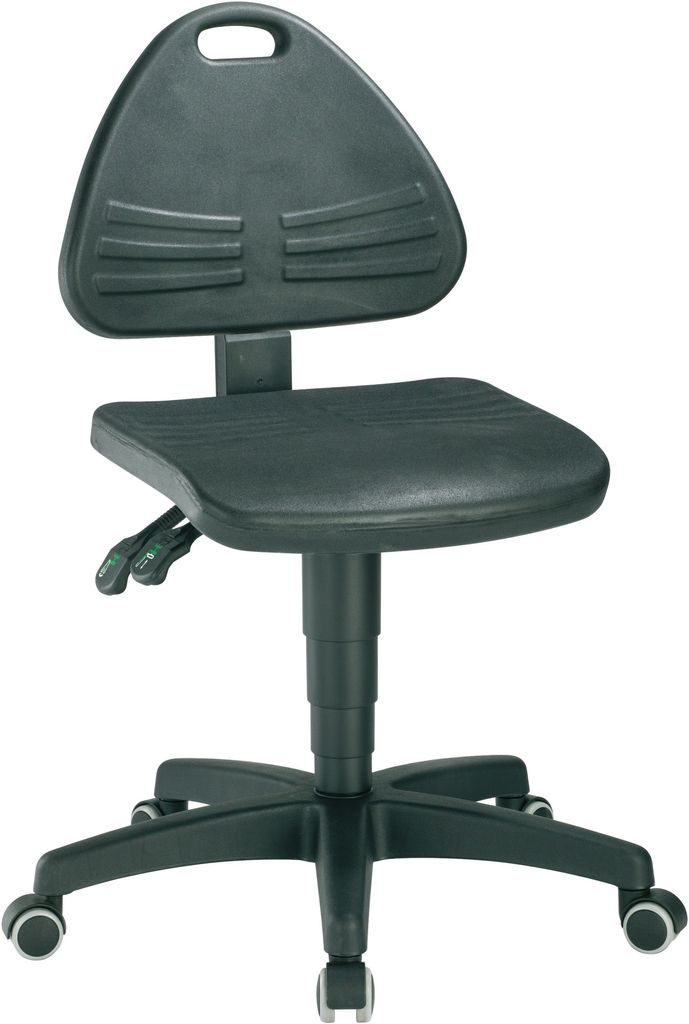 Bimos Arbeitsdrehstuhl Isitec mit Rollen Integralschaum Sitz-Höhe 430-600mm - 9608- 2000