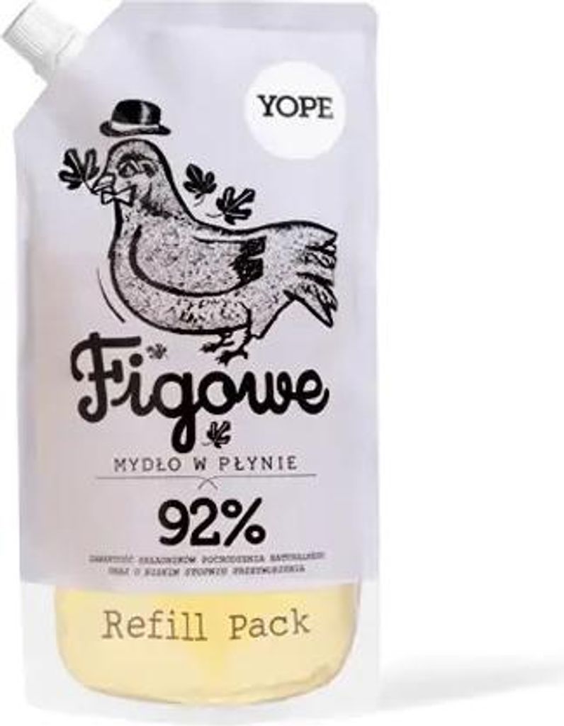 Feigen-Flüssigseife, Nachfüllpackung, Yope, 0,5 l, 1 Stück.