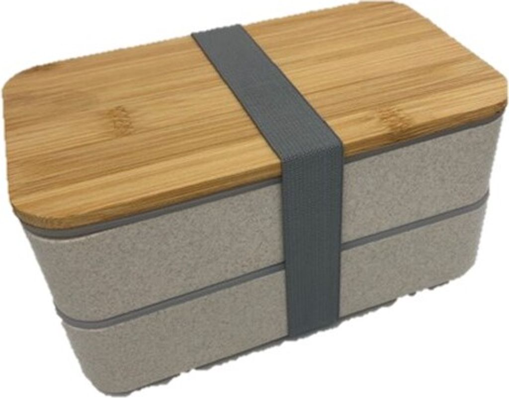 Doppelte Lunchbox mit Deckel. inklusive Besteckset mit elastischem Sicherungsband Geschirrspülereignung: