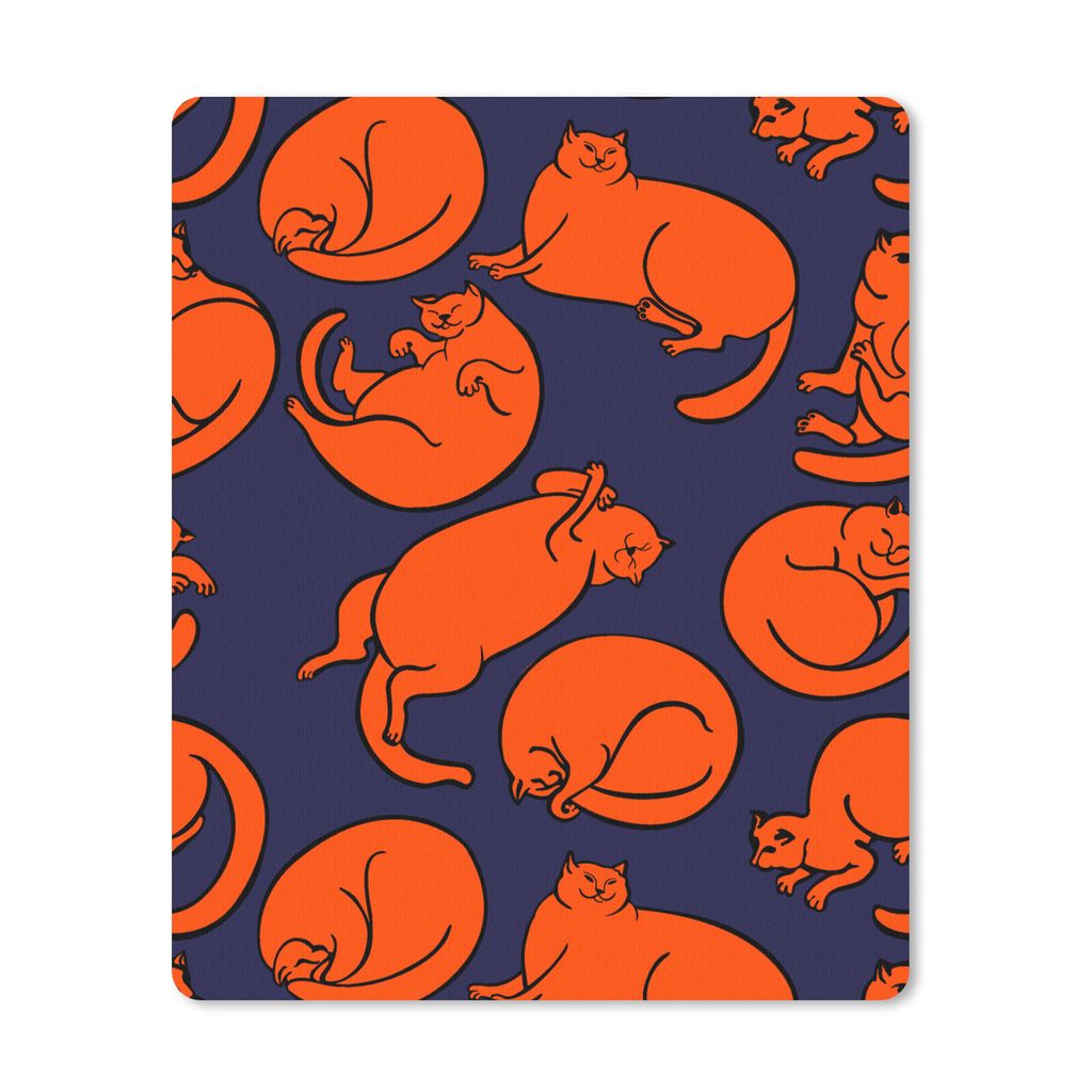 MuchoWow Mauspad Mousepad Schlafend - Katze - Muster 30x40 cm - Mousepads - Maus Mat - Pad - Mausunterlage - Mausmatten