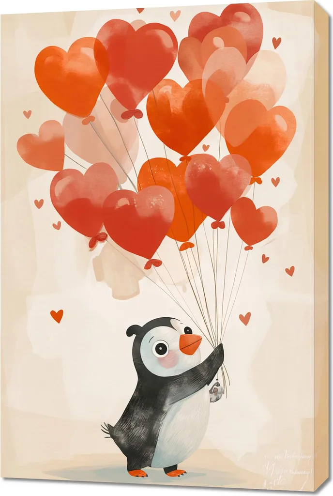Offerta Quadro 60x90 Pinguino - Stampa su Tela Qualità Top Prezzo OK