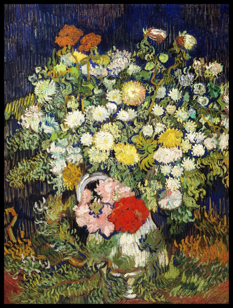 Plakat 60x80cm Blumenstrauß in einer Vase, Van Gogh Vintage