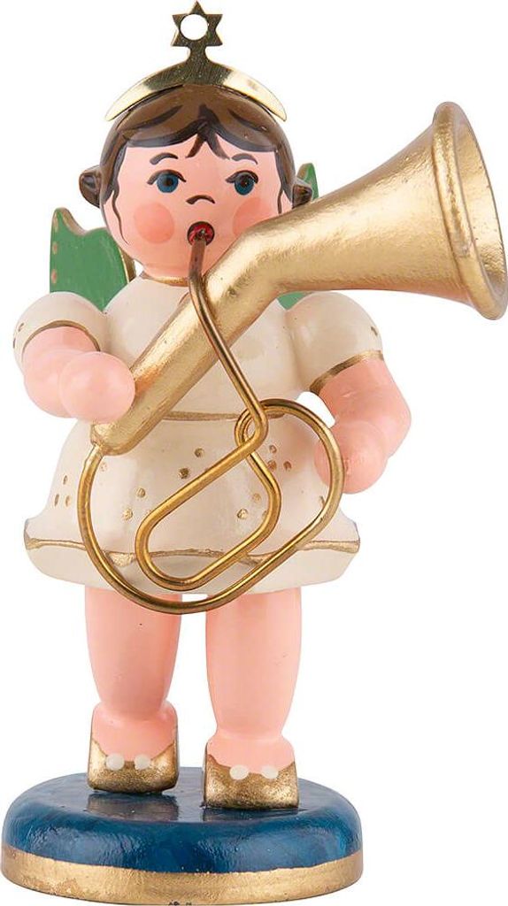 Engel mit Tenorhorn (6,5cm) von Hubrig Volkskunst