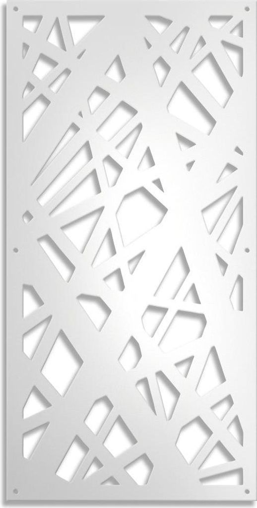 DIAGONAL LARGE – Pannello traforato in PVC – 10mm spessore 73x148 cm weiß