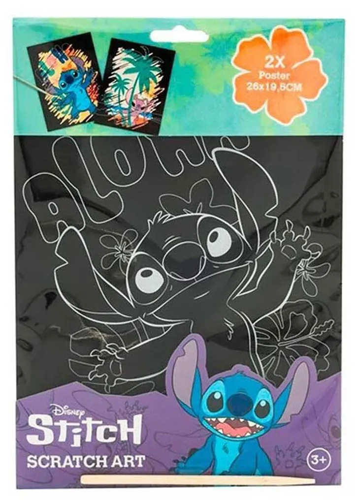 Decorazione Parete Stitch: Set 2 Poster Scratch Art Disney