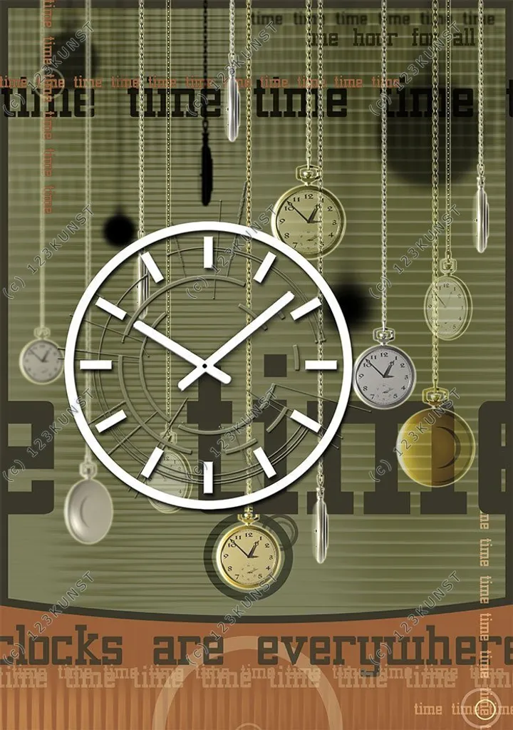 3861 Orologio da parete di design Dixtime, orologi da parete, orologio da ufficio moderno 35cm x 50cm