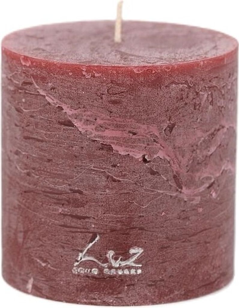 Rasteli Luz Your Senses Stumpfkerze, Rot, D 9 cm, H 9 cm, pro 2 Stück