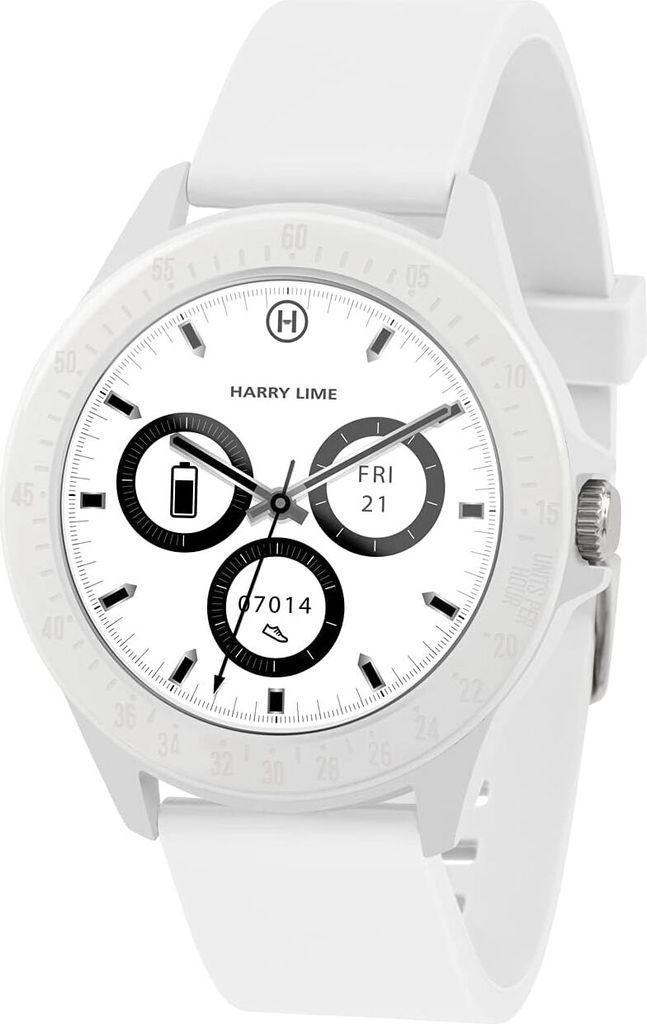 Harry Lime Fashion White White Gurt Smart Watch, Weiß, Riemen.