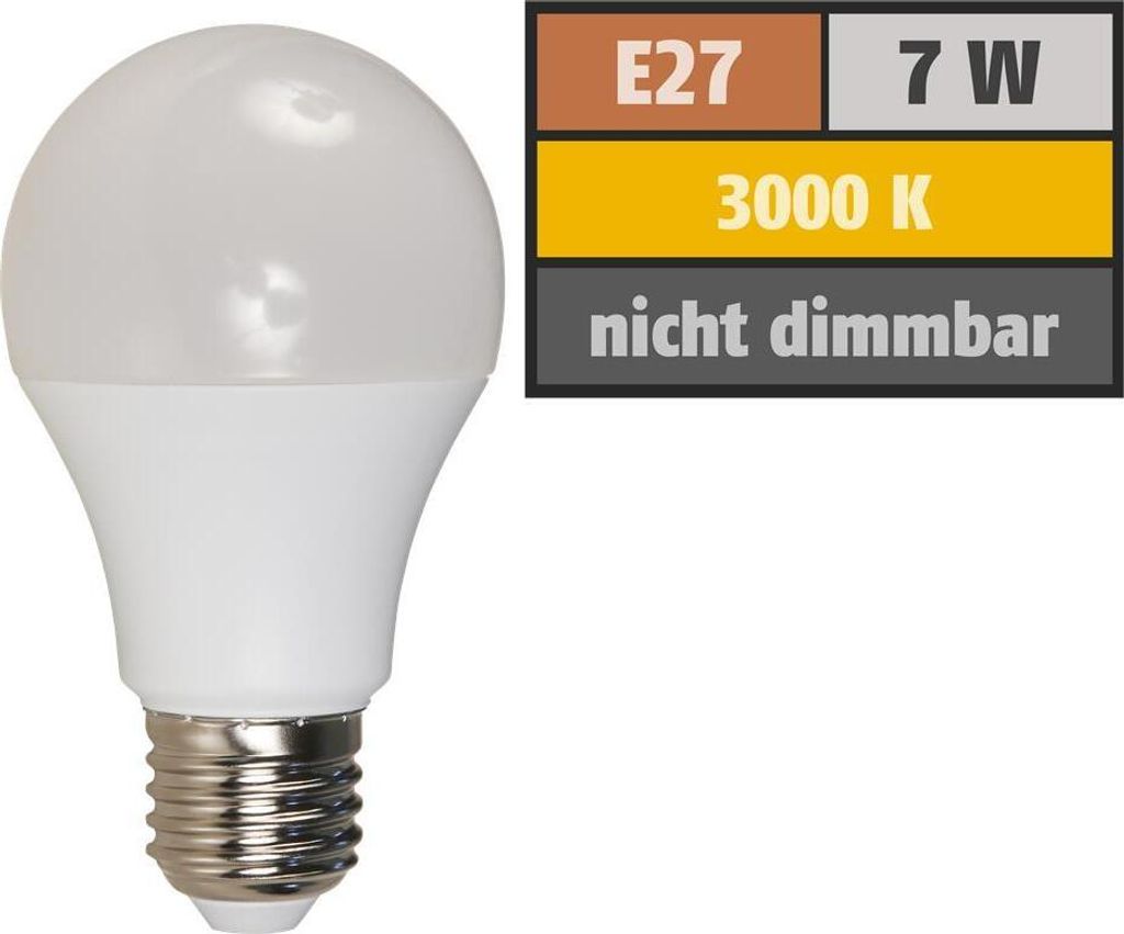 LED žárovka E27, 7W, 500 lm, teplá bílá Obrázek produktu 