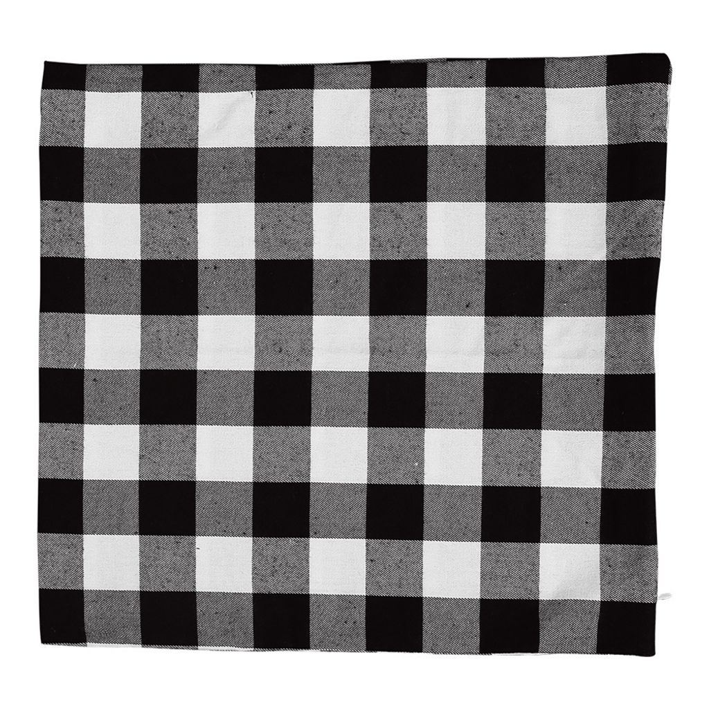 Weihnachtsplaid Kissenbedeckung weiche Kissen Hülle Weihnachtsfeste Home Sofa Bettdekoration-Schwarz-Weiss