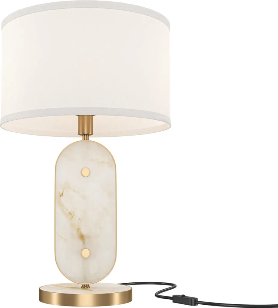 Lampe de table Maytoni Marmo dorée et crème 1xE27 44x28 cm