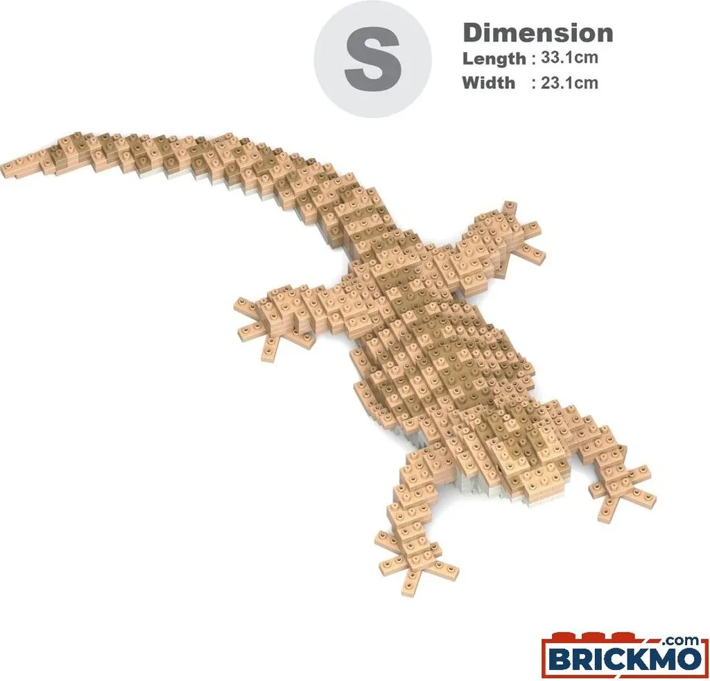 Puzzle 3D Dragon barbu en briques JEKCA - Sculpture animale à monter