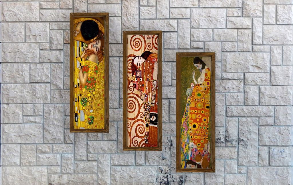 Wallity, Almıla- EVL1392, Bunt, Leinwandbilder, 19 x 70 cm, Gemälde: 100% MDF (Dicke: 3mm)