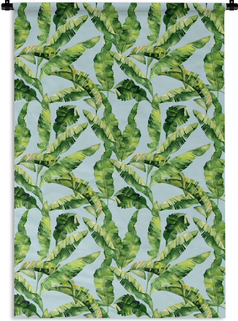 MuchoWow Wandteppich Wandbehang Vintage - Grün - Blätter 120x180 cm Tapisserie Dekoration Wandtuch - Schlafzimmer - Dekorationen für das Haus