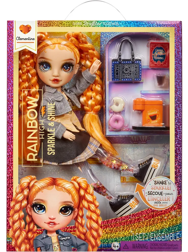 Rainbow High Clémentine Sparkle & Shine : Poupée Durable et de Qualité