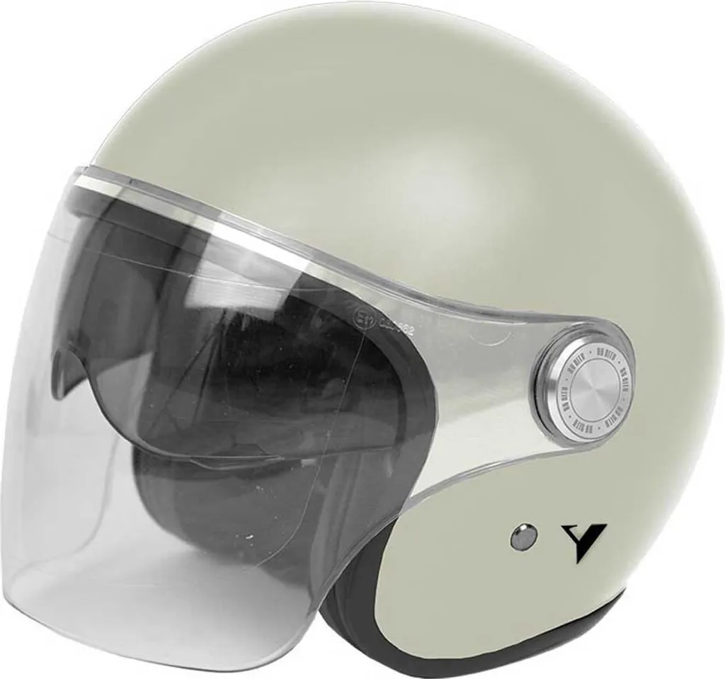 Casque Jet Beige By City The City M en Fibre de Verre Légère et Confortable