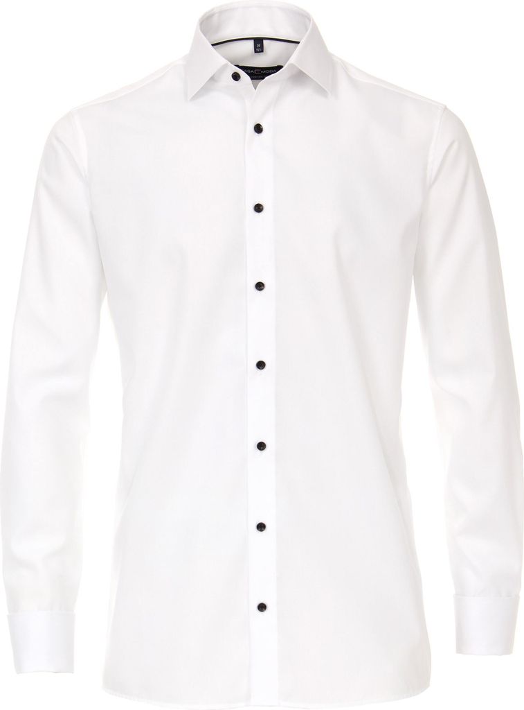 CASAMODA Herren Festhemd Langarm Kent Umschlag Comfort-Fit Weiß 41