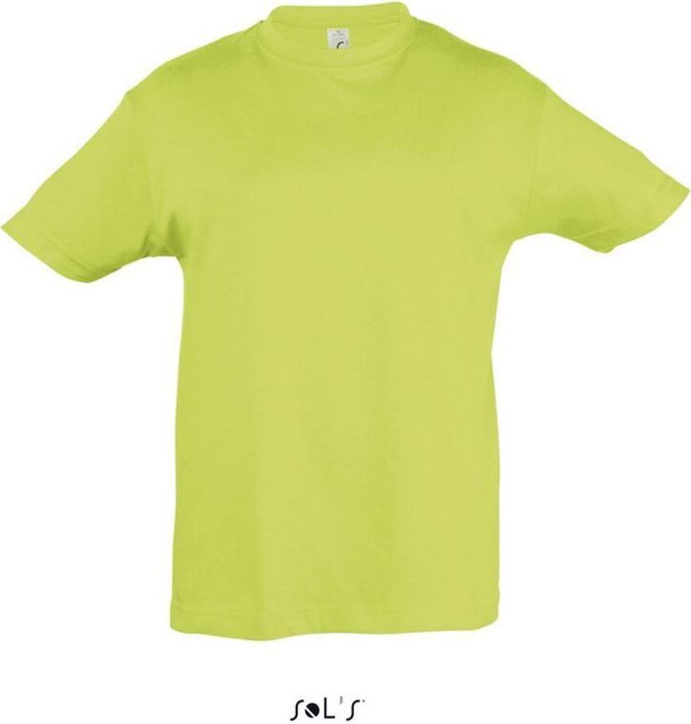 SOL'S Jungen T-Shirt Valueweight T Kids Sommer Kurzarm Rundhals Shirt, Größe:6A, Farbe:Apple Green