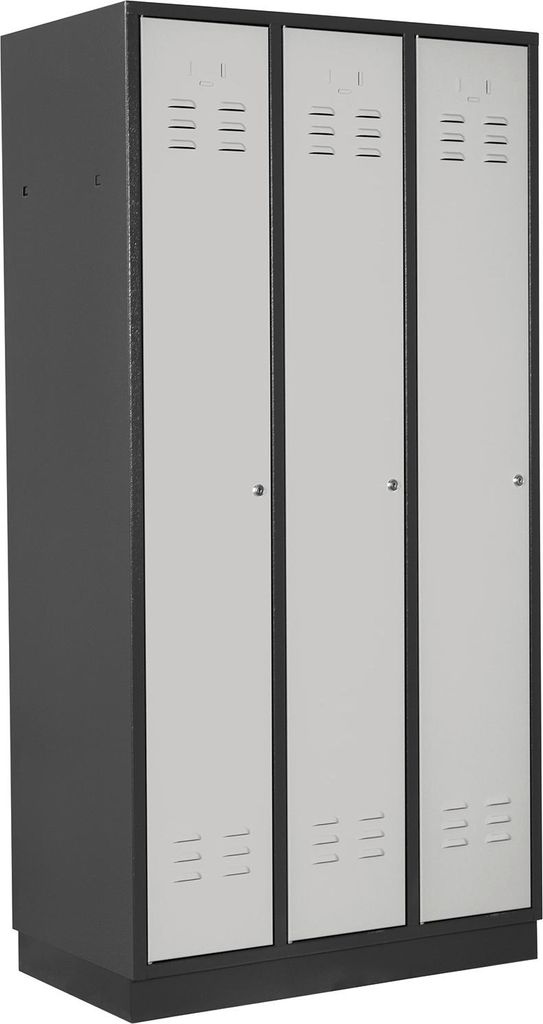 "STORAX" Spind 1775x890x500mm 3-türig RAL7016/7035