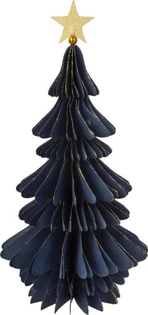 Tanne gefächert blau - ca. 18 x 36 cm