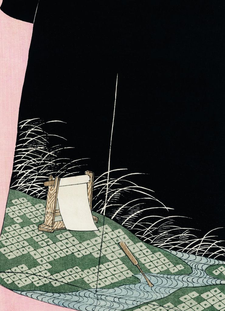 Plakat 13x18cm Nightscape, Bijutsukai Japanisch Vintage für das Wohnzimmer