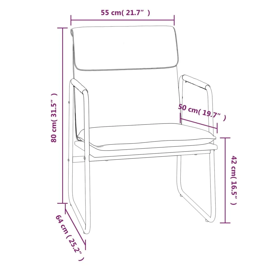 The Living Store Sedia lounge nera 55x64x80 cm in tessuto - 8