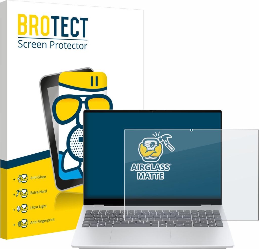 BROTECT Entspiegelungs Schutzglas für HP OmniBook 7 AI 16-ay0775ng Schutzfolie Panzer Folie Glas Display Schutz matt