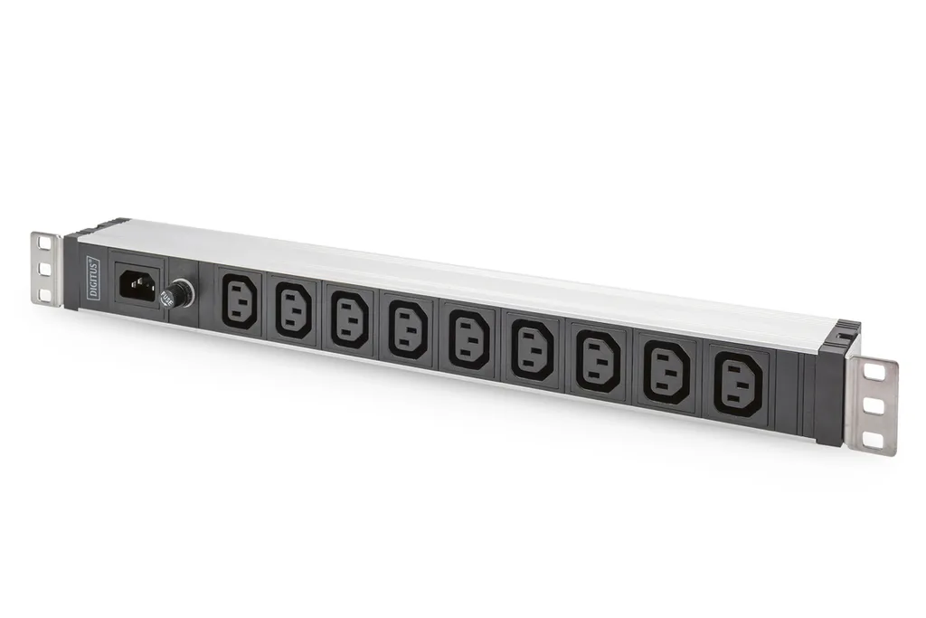 Bandeau de prises PDU 19 pouces 9 sorties C13 DIGITUS pour baie serveur