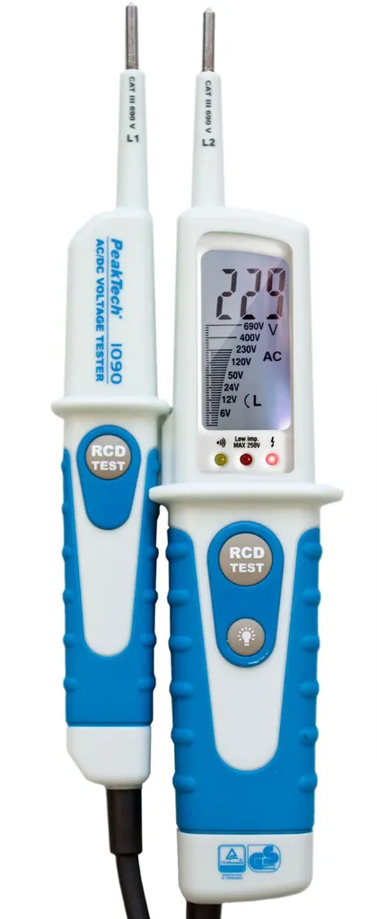Testeur de tension avec écran LCD rétroéclairé et bip sonore intégré