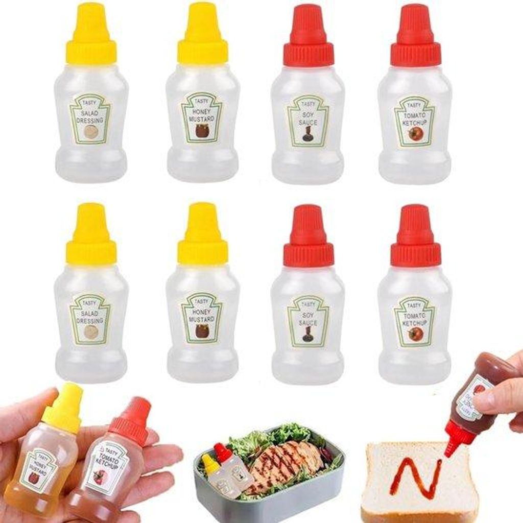 Kleinflaschen-Set - 25 ml - Durchsichtiger Kunststoffbecher - Mit Flasche und Aufkleber - Mit Trinkhahnen