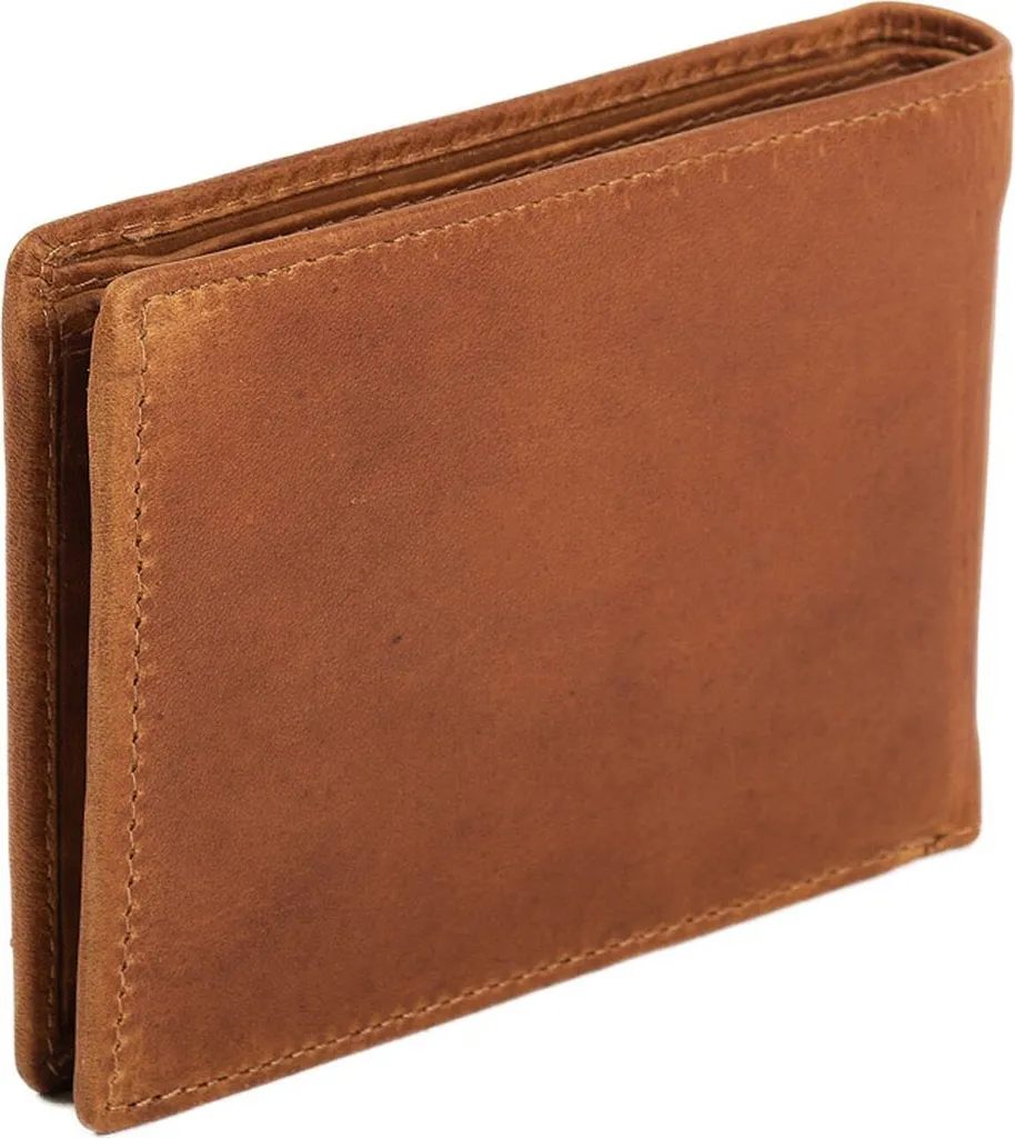 Portafoglio Walid Chesterfield Brand Cognac - Vera Pelle RFID Safe