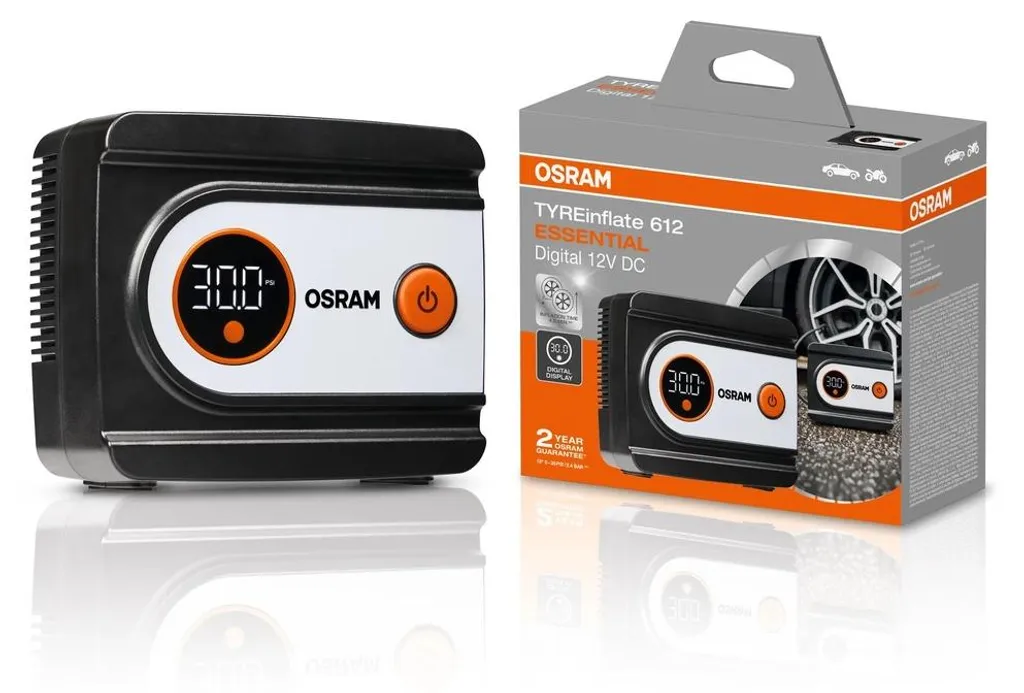 Gonfleur numérique 12V OSRAM TYREinflate 611 avec arrêt automatique
