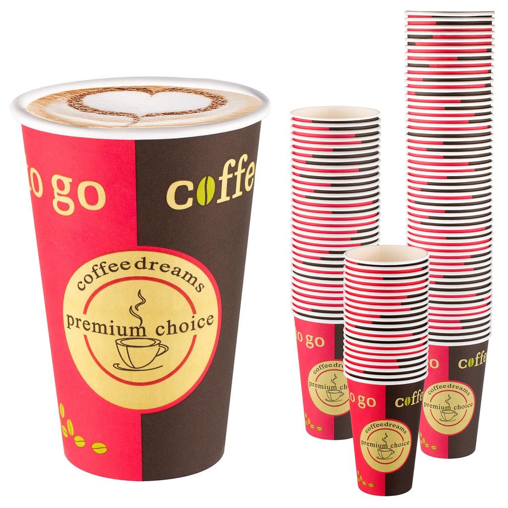 redmax 200 Kaffeebecher 300 ml -12oz Pappbecher Coffee To Go