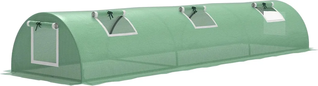 Serre de jardin imperméable 300x80 cm verte pour protection des semis