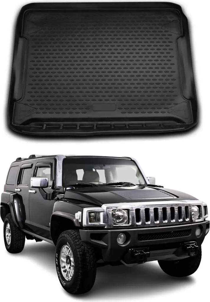 Tappetino Bagagliaio Hummer H3 2006-2010 in Gomma Nera TPE Su Misura