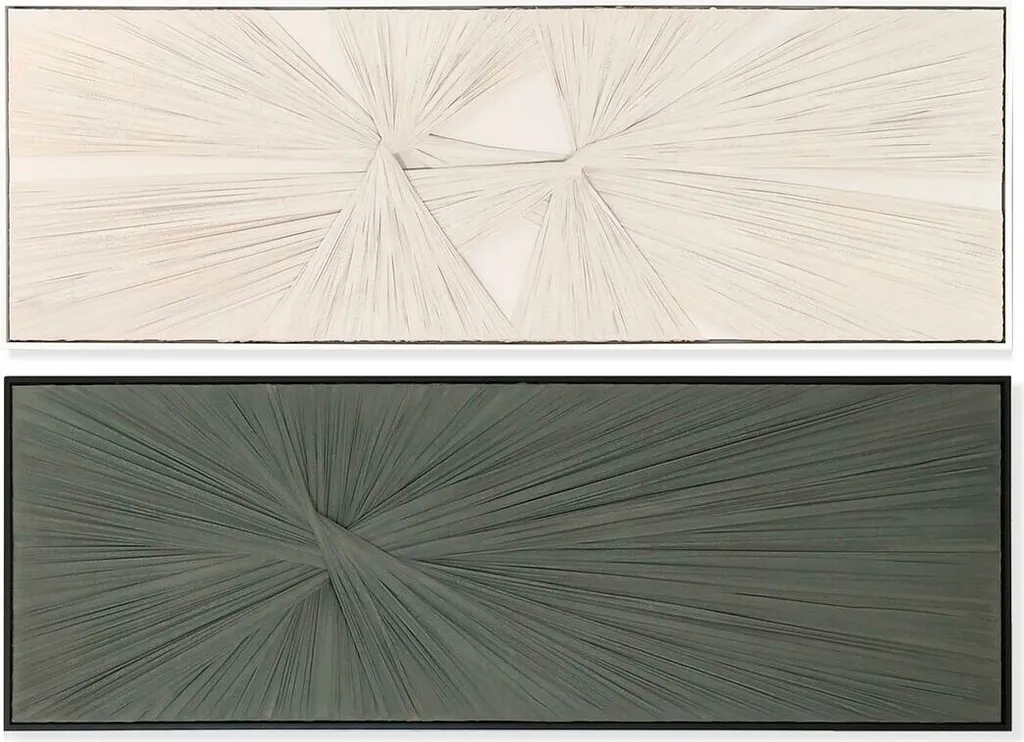 Tableau Moderne Home ESPRIT 153 cm : Équilibre Parfait Vert et Beige XL