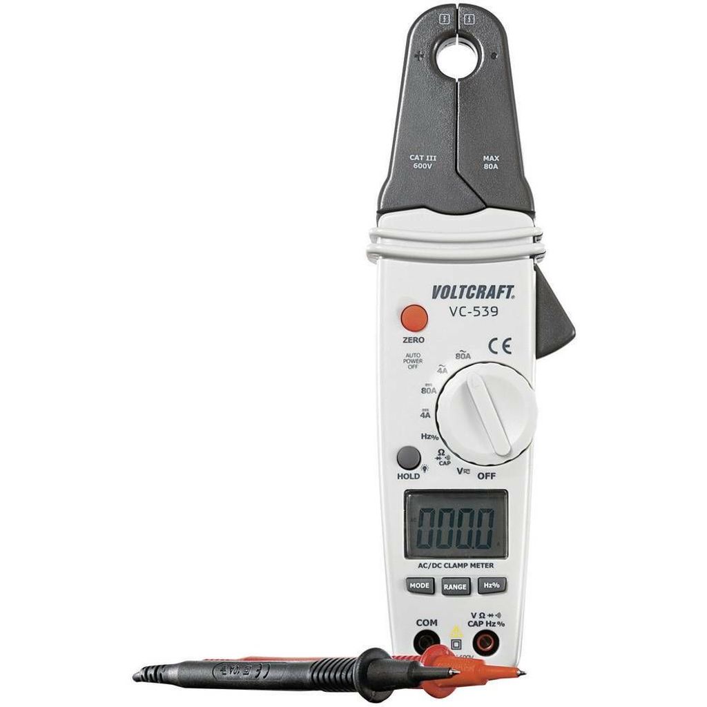 VOLTCRAFT VC-539 Stromzange CAT III 600 V Anzeige (Counts): Produktbild 