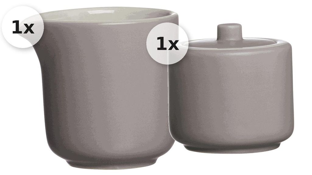 Milch & Zucker im Set Jasper taupe Produktbild 