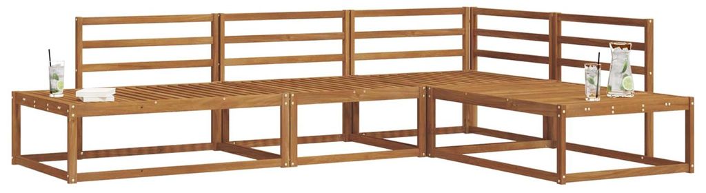 vidaXL Outdoor-Sofagarnitur 4 Stück Natur Massivholz Akazie