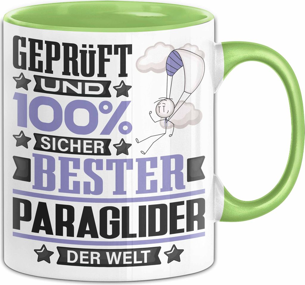 Paraglider Geschenk Lustiger Spruch für Paraglider Geschenkidee Bester Paraglider Der Welt (Grün)