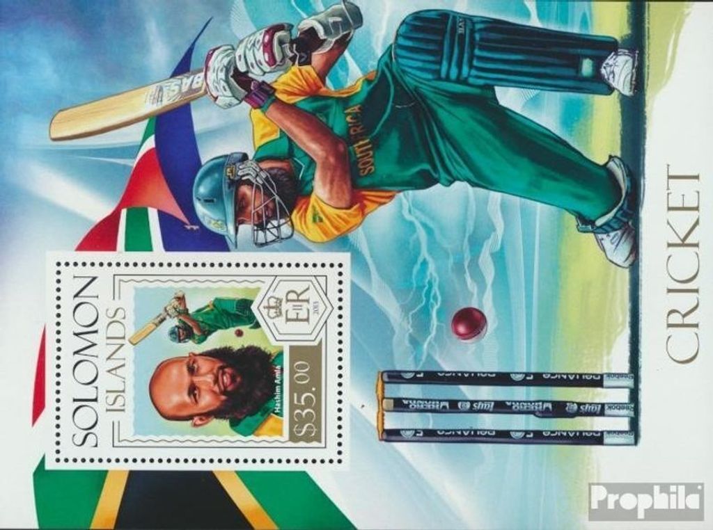 Briefmarken Salomoninseln 2013 Mi Block 240 (kompl. Ausg.) postfrisch Kricket