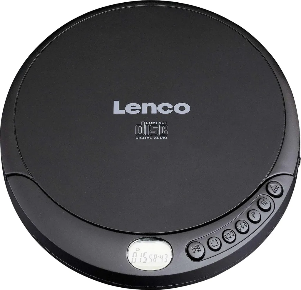 Lenco CD-010 - Lettore CD Portatile Professionale Nero - Garanzia Lenco