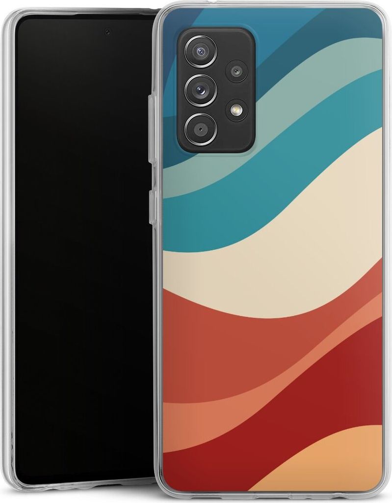 DeinDesign Handyhülle für Samsung Galaxy A52 Silikon Hülle Case Smartphone Schutzhülle Farbe Farbverlauf Welle