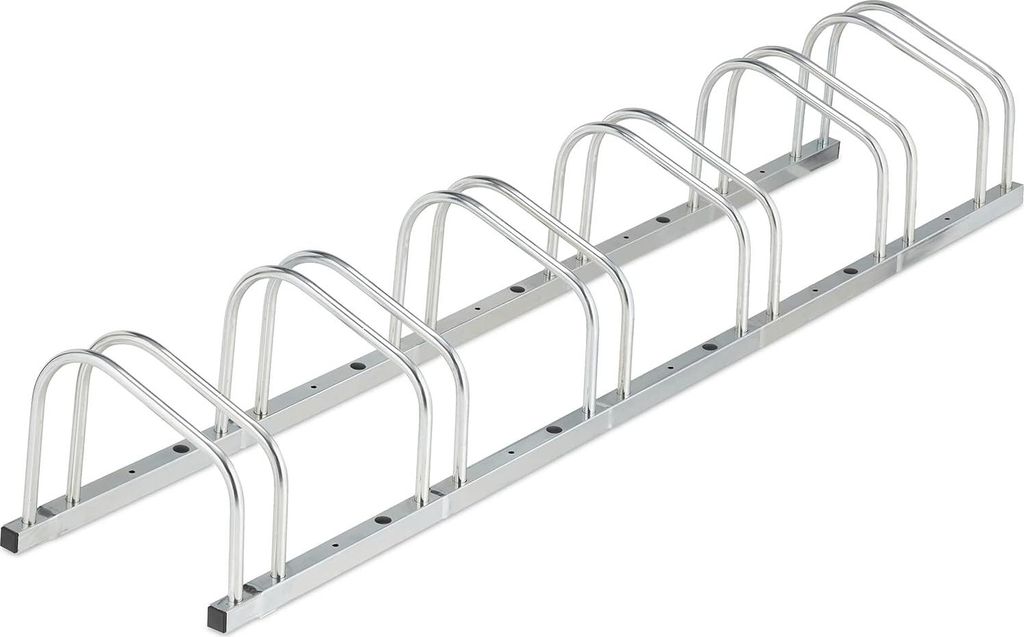 Relaxdays Fahrradständer Boden, für 6 Fahrräder, bis 50 mm Produktbild 