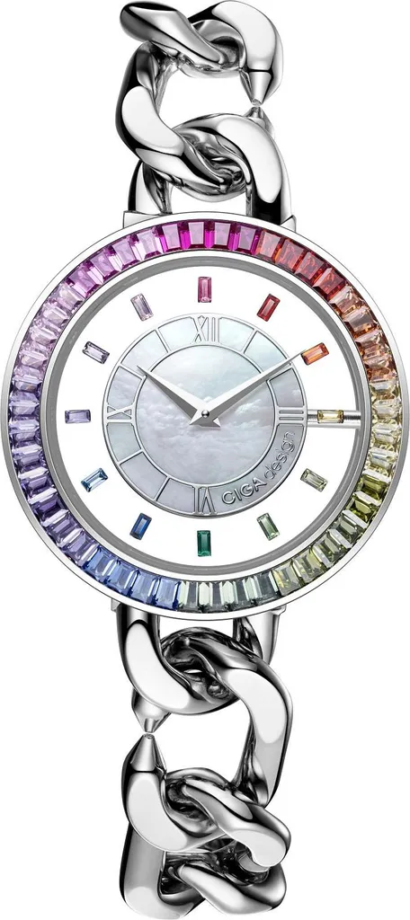 Accessoire de Mode Femme Montre Ciga Design D Sparkle Argentée Chic